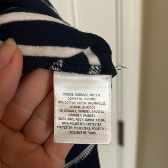 Anthropologie Postmark Navy and White Striped Top with Ruffle Detail Size Medium - Picture 7 of 10